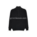 Ανδρικό πλεκτό Quarter Zip Mock Neck με υφή πουλόβερ